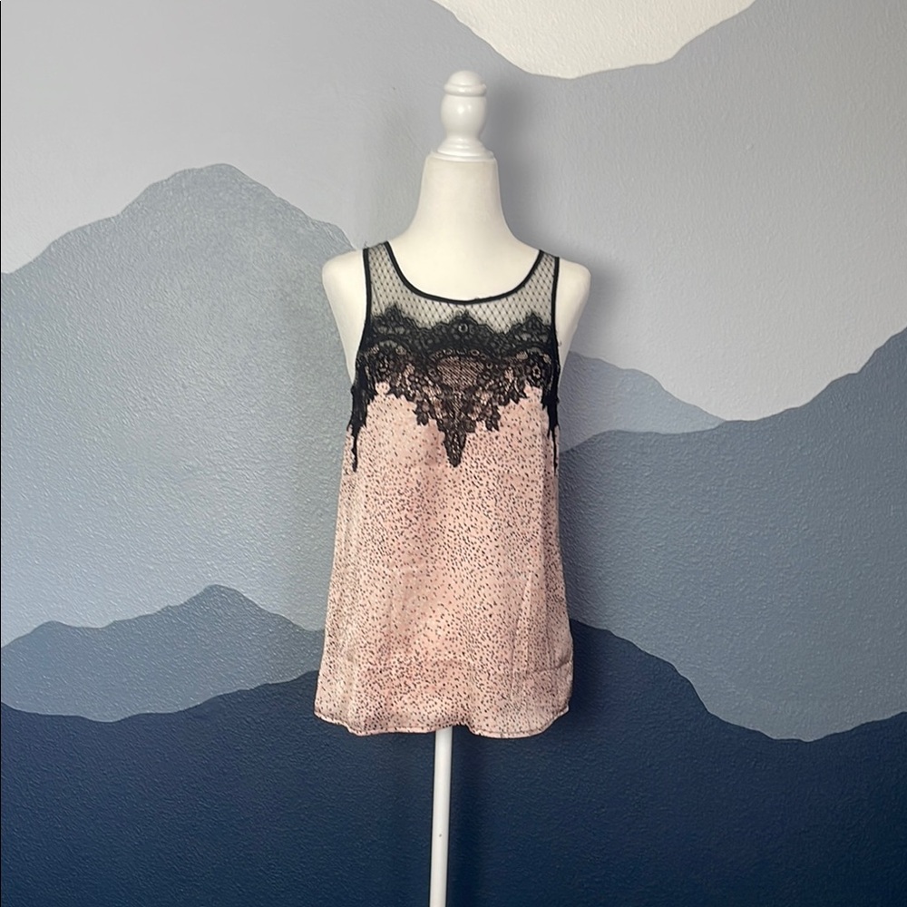 Maurices Pink and Black Lace Blouse